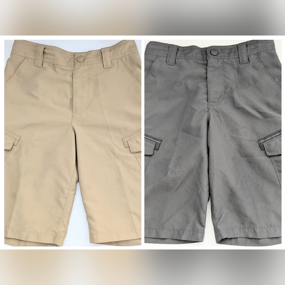 2 Pair of North Face Kids' (Medium/10-12) Nylon Cargo Shorts w/Adjustable Waist